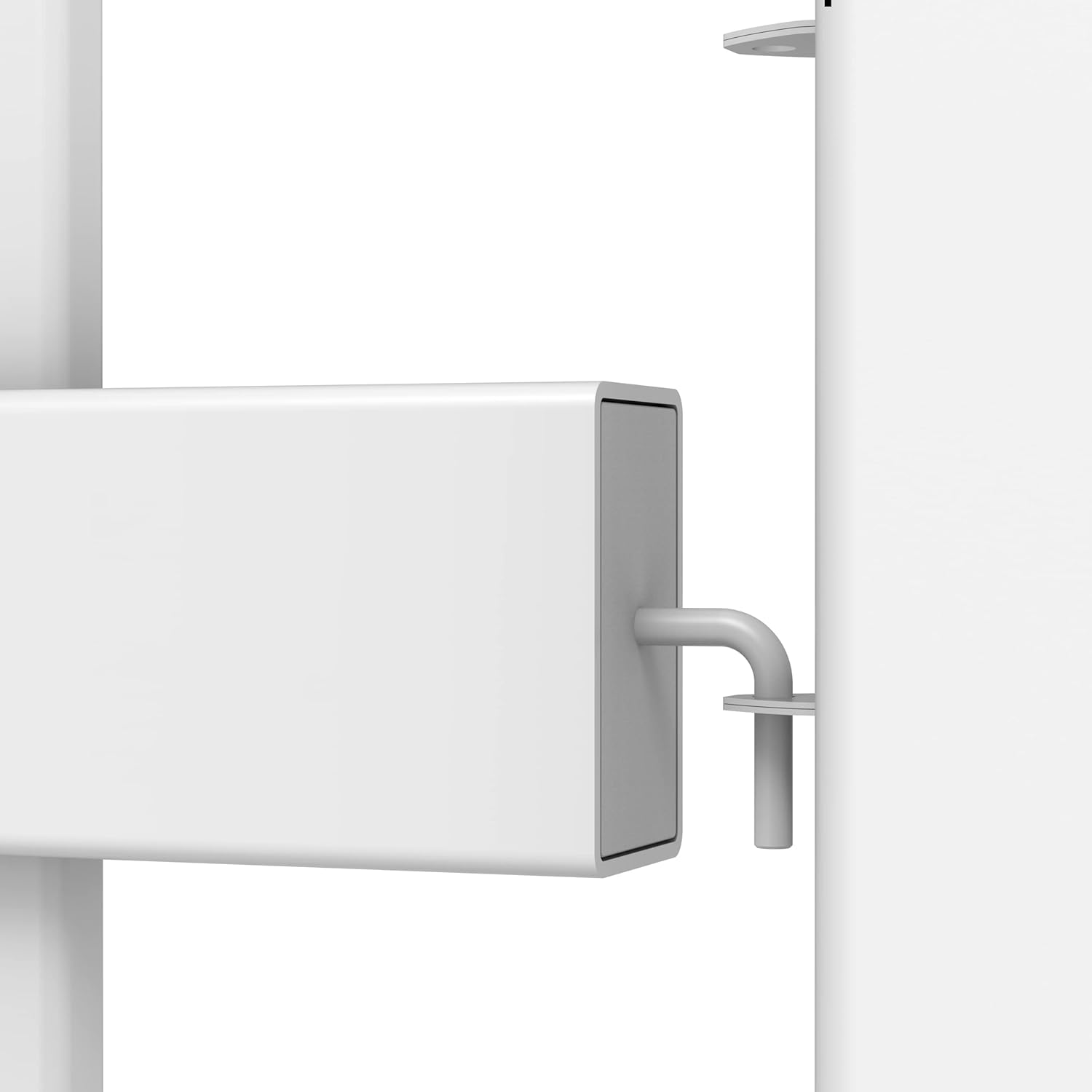 Montour Line – Poste de valla para eventos, color blanco, solo poste
