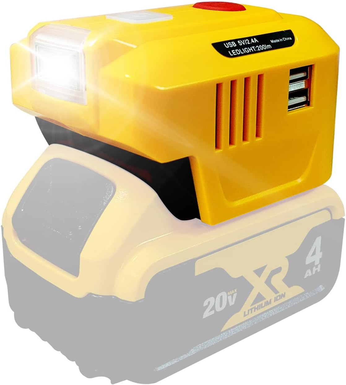 Generador inversor de corriente de 150 W apto para batería de iones de litio Dewalt de 18 V 20 V MAX XR, CC 20 V a CA 110 V-120 V estación de