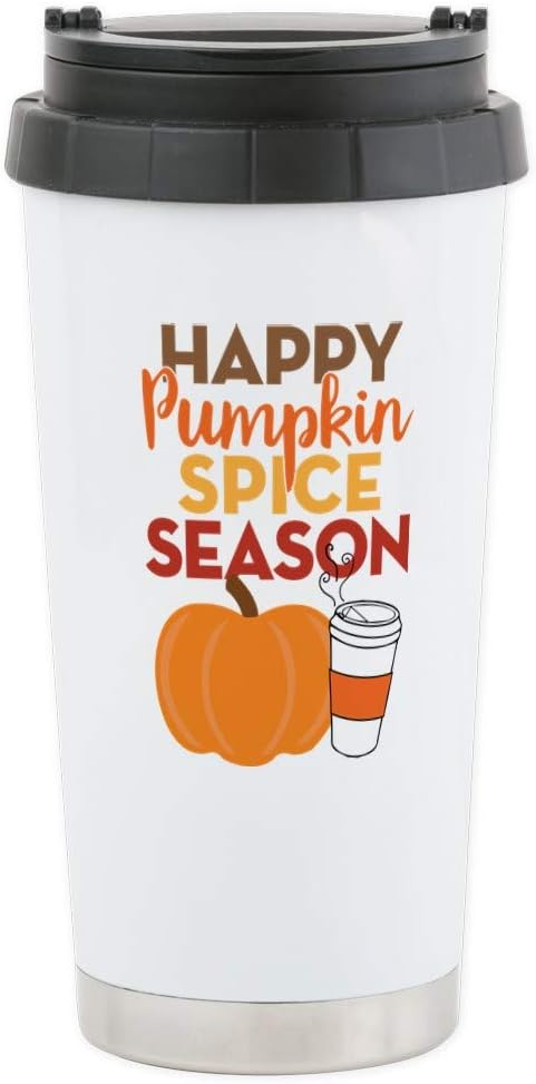 CafePress Pumpkin Spice Season – Taza de viaje de acero inoxidable con aislamiento de 16 onzas
