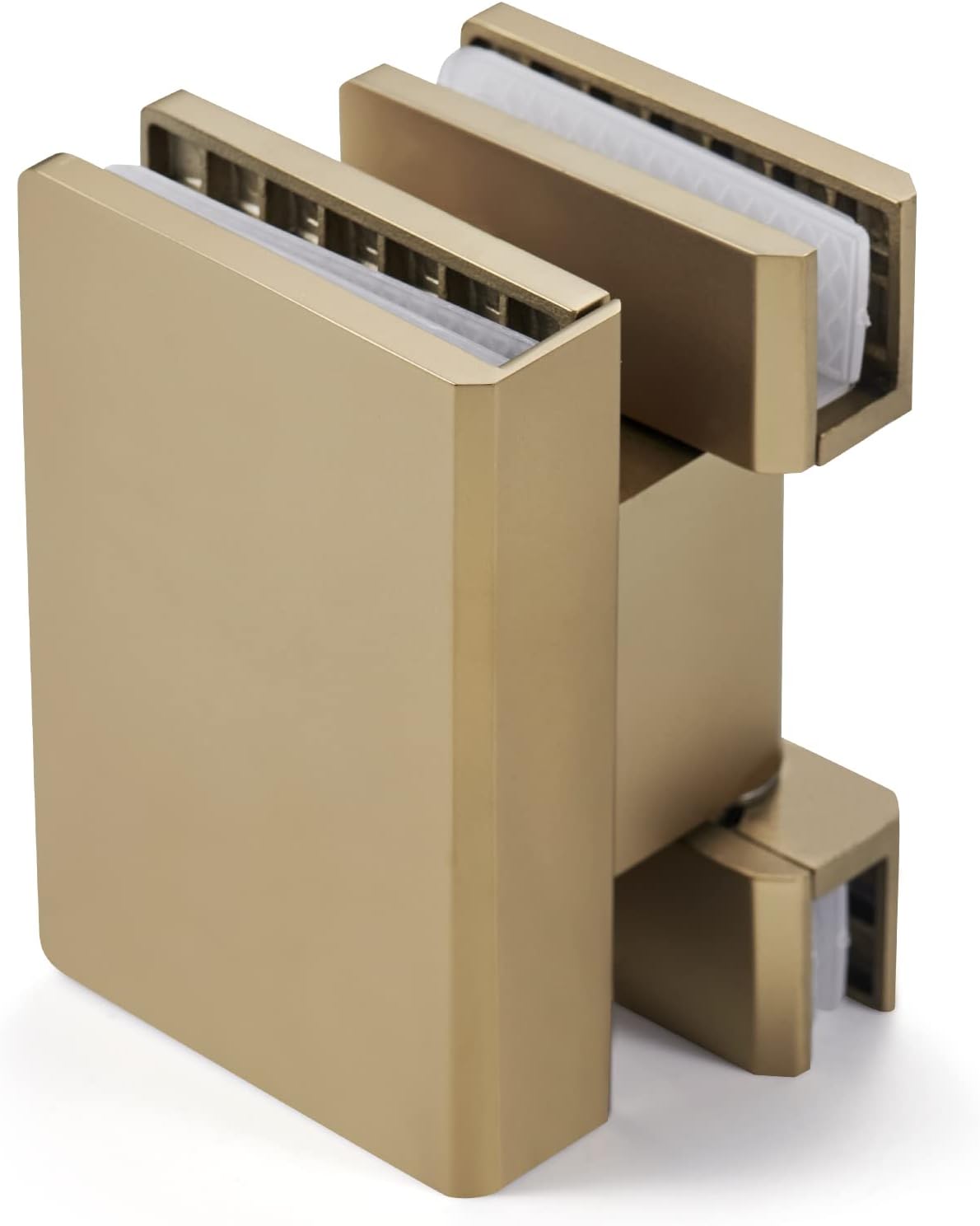 Bisagra para puerta de cristal de ducha, sólida de una pieza fundida de precisión con acero inoxidable 304 de 0.197 in de grosor, adecuada para