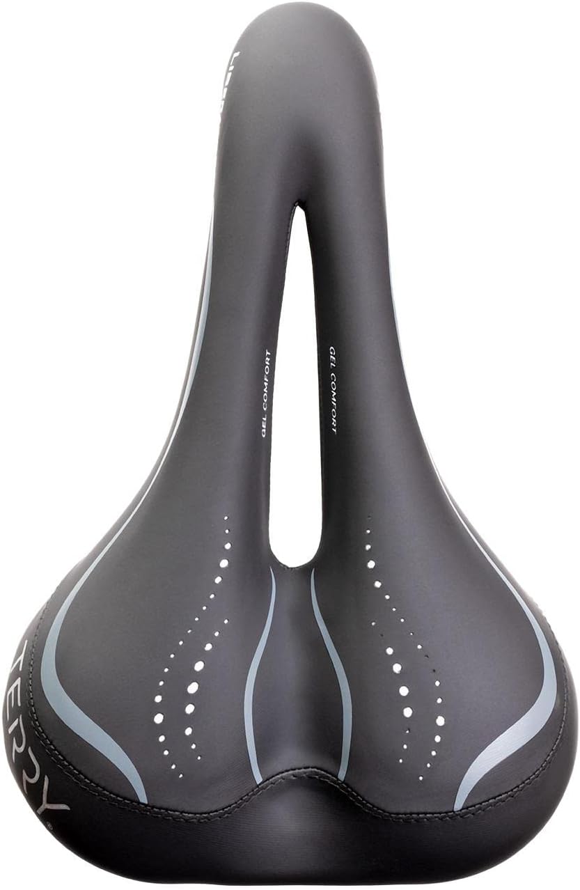 Terry Liberator X Gel Italia – Sillín de bicicleta para mujer, cómoda capa de gel fina debajo de la cubierta sintética Dura-Tek