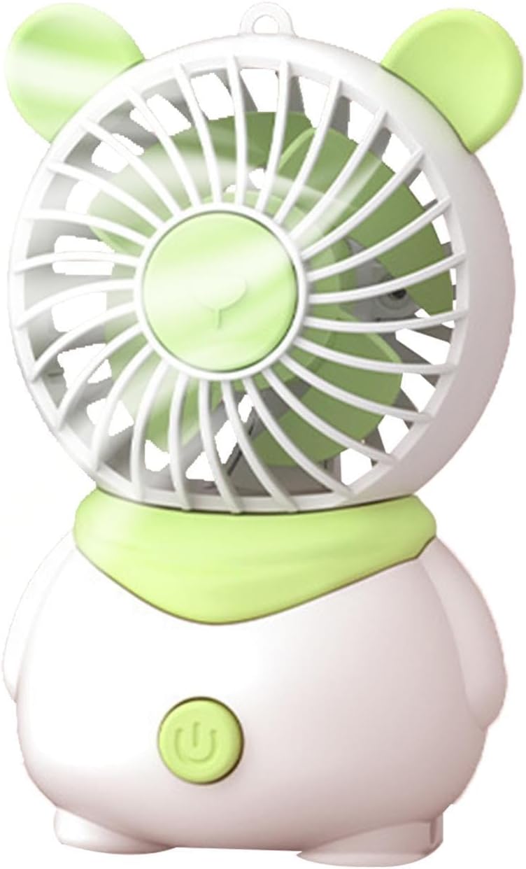 Ventilador de escritorio USB, diseño de cerdo, bonito ventilador portátil pequeño, silencioso de mano de cerdo lindo ventilador de 4 hojas,