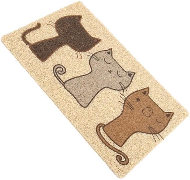 iplusmile Contenedores de plástico Alfombra para sentarse para mascotas, tapete de arena para gatos, suministros para mascotas, alfombrilla de