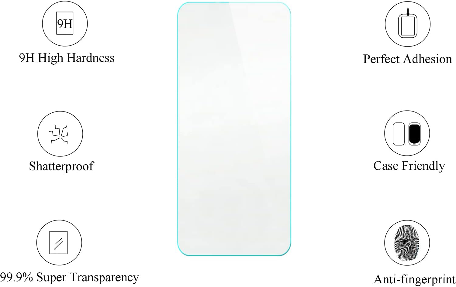 HotPepper Chilaca HPPL60A – Funda compatible con Hot Pepper Chilaca HPPL60A, con protector de pantalla de vidrio templado, policarbonato duro +