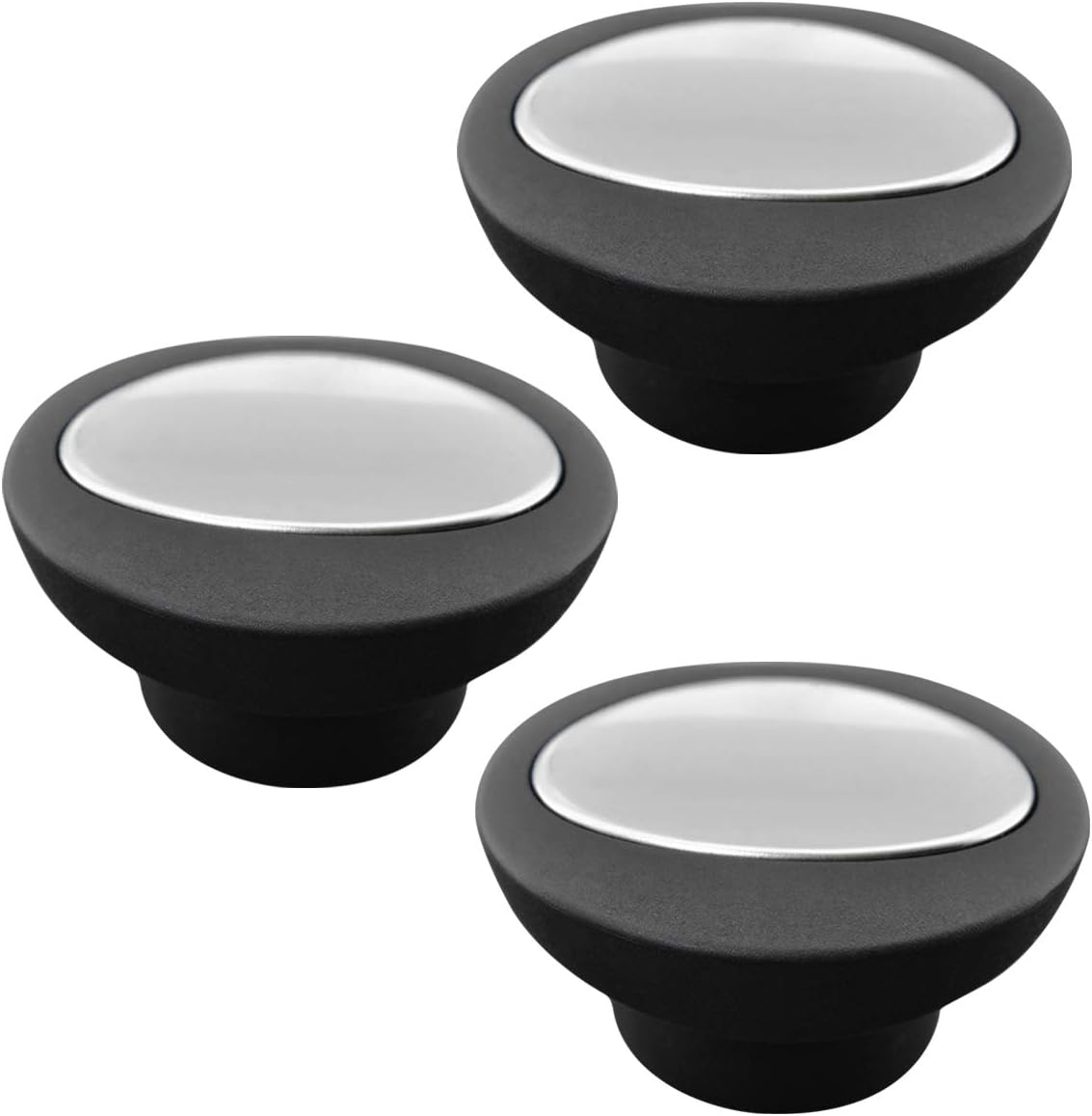 Perillas universales de repuesto para tapa de olla (3 unidades), color negro