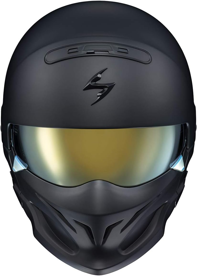 ScorpionEXO Covert – Casco de motocicleta de cara abierta, media carcasa, modo 34, cubierta de boca intercambiable, aprobado por DOT, unisex para