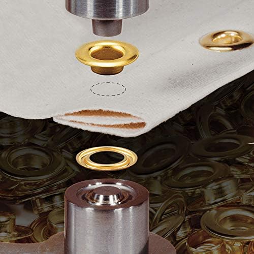 Stimpson SPGW3BN300 – Juego de 300 ojales y arandelas autoperforantes niquelados, fiables, duraderos, resistentes