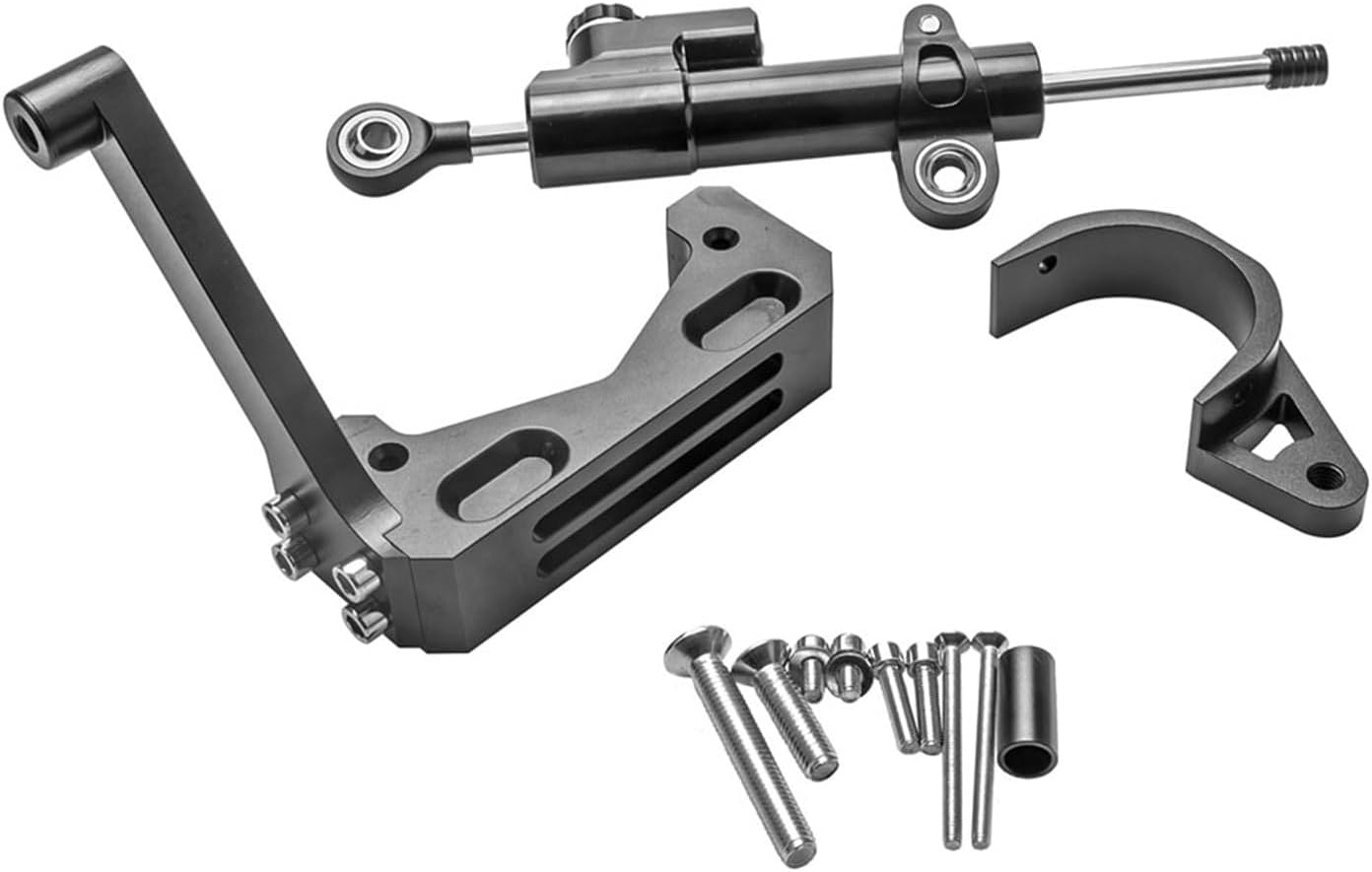 Compatible con Zero 10X – Amortiguador de dirección de scooter eléctrico, estabilizador de rueda delantera, accesorio de modificación con soporte de