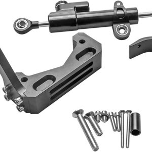 Compatible con Zero 10X – Amortiguador de dirección de scooter eléctrico, estabilizador de rueda delantera, accesorio de modificación con soporte de Compatible con Zero 10X – Amortiguador de dirección de scooter eléctrico, estabilizador de rueda delantera, accesorio de modificación con soporte de