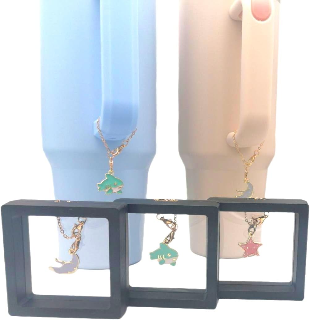 ZHU IN SY Stanley – Colgantes de accesorios para taza, mango para vasobotella de agua, personalizable, placa de identificación de metales, simple y