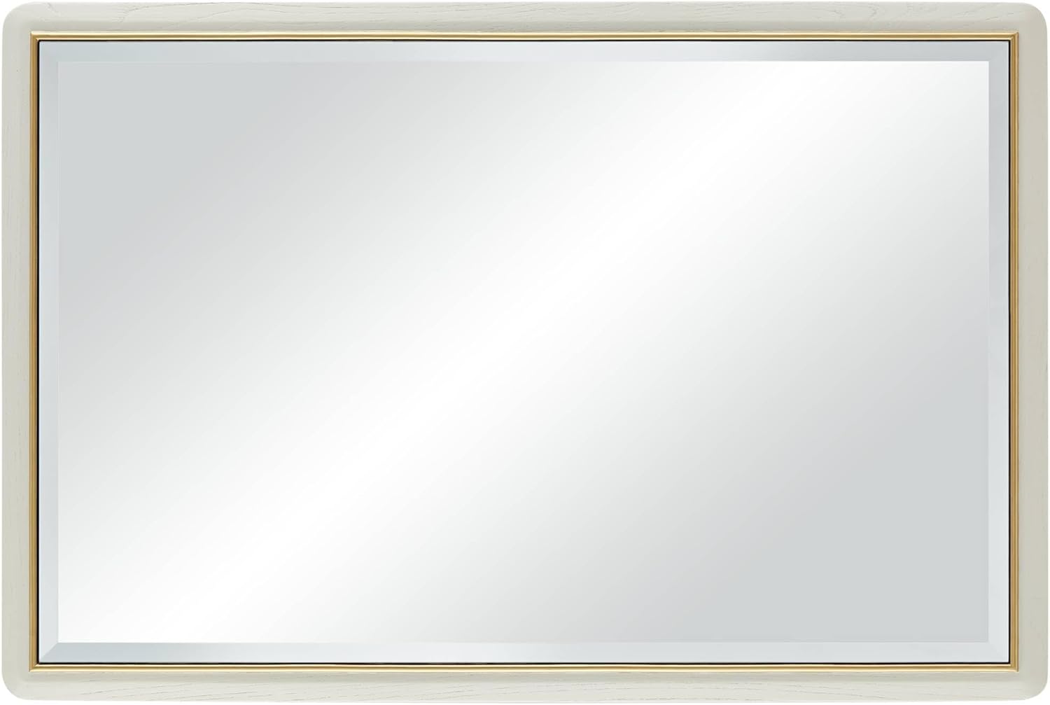 Noble Park Rodgers – Espejo de pared rectangular dorado beige mate de 28 x 42 pulgadas