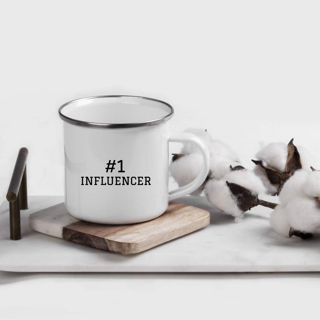 Andaz Press Taza de café de acero inoxidable para fogata, 1 influencer, 1 paquete, ideas de regalo de cumpleaños, compañero de trabajo, incluye caja