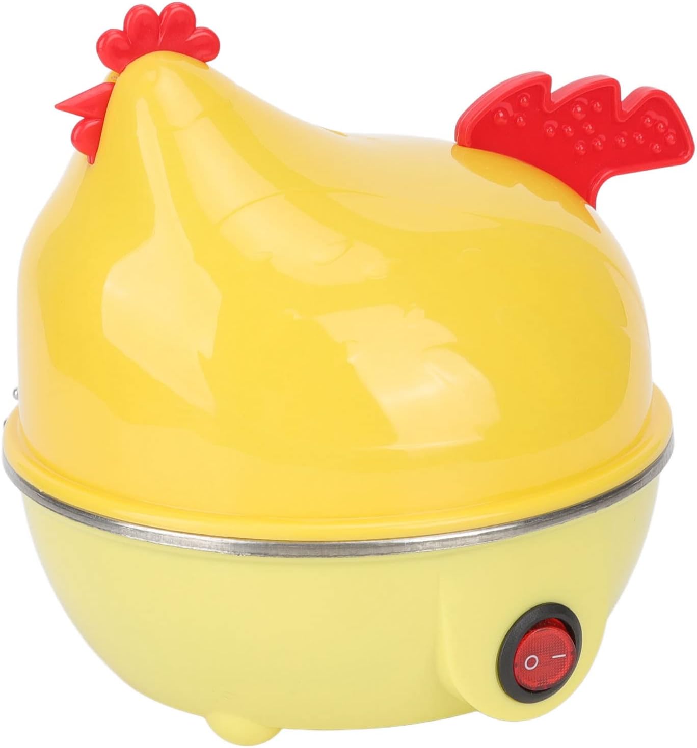 Jeanoko Olla rápida para huevos, olla multifuncional para huevos con capacidad de 7 huevos, apagado automático, forma de pollo para desayuno, huevos