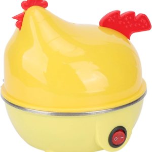 Jeanoko Olla rápida para huevos, olla multifuncional para huevos con capacidad de 7 huevos, apagado automático, forma de pollo para desayuno, huevos Jeanoko Olla rápida para huevos, olla multifuncional para huevos con capacidad de 7 huevos, apagado automático, forma de pollo para desayuno, huevos