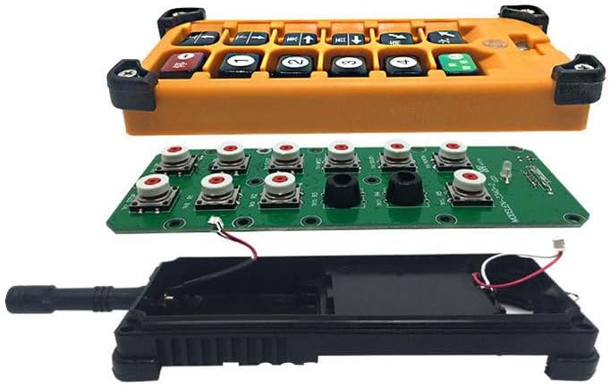 Control remoto de grúa de 12 V, controlador de elevación IP65 resistente, interruptor industrial, control remoto de elevación de grúa VQP con 1