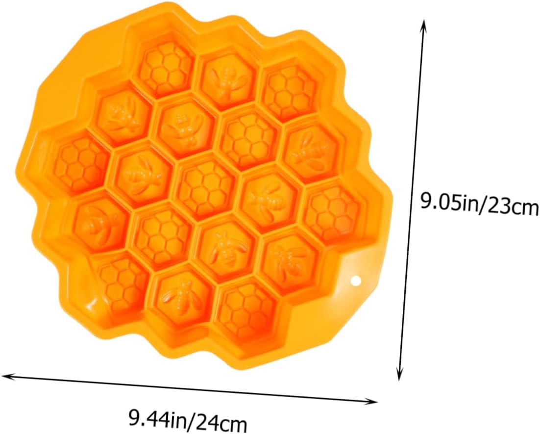 DOITOOL Molde de silicona para pastel de panal, moldes de silicona para cubitos de hielo, moldes de silicona para jabón, tostadas, horneados, moldes