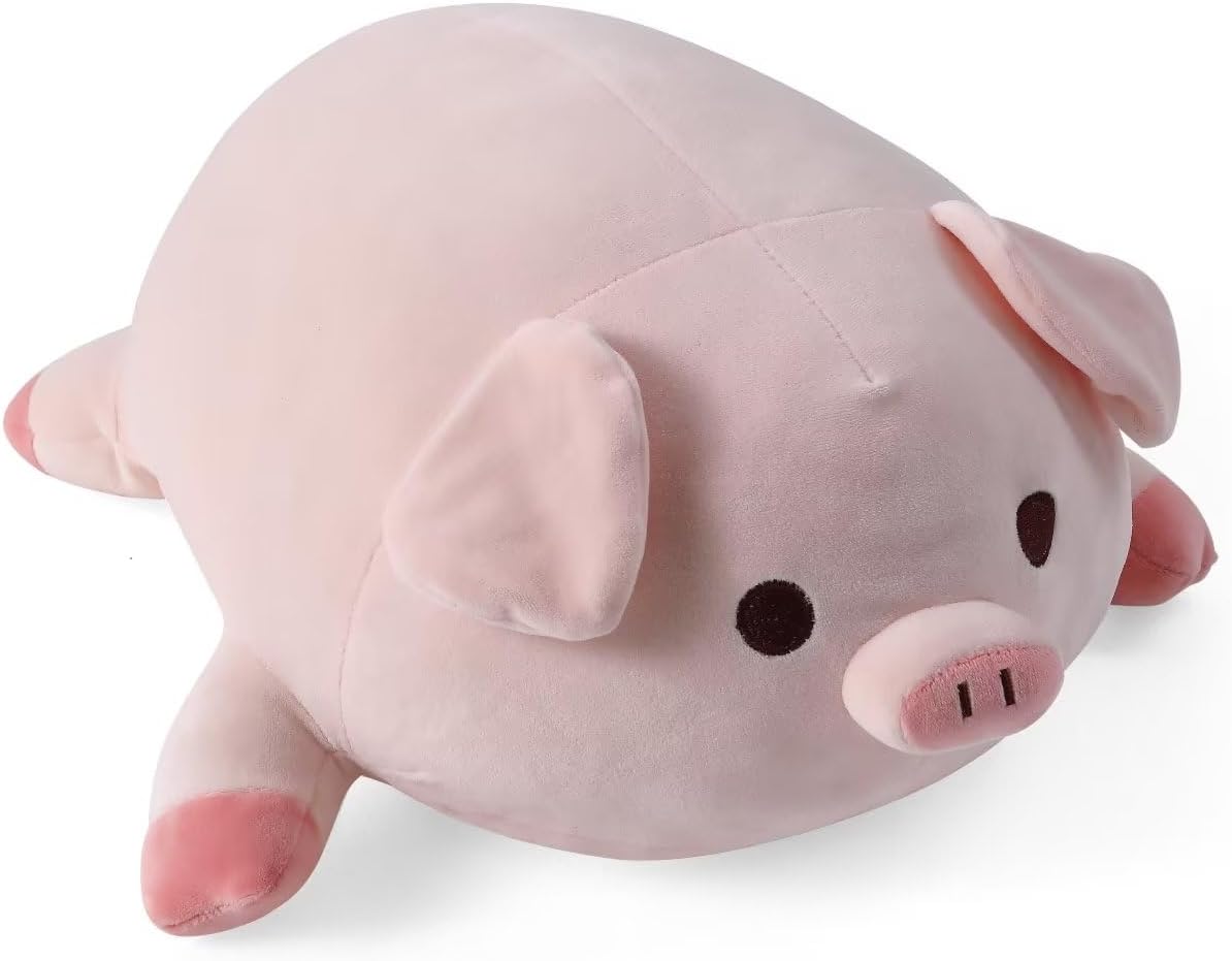 Animal de peluche con peso de 19.6 pulgadas, lindo juguete de peluche con peso de cerdo para niños y adultos, regalo de ansiedad, almohada de
