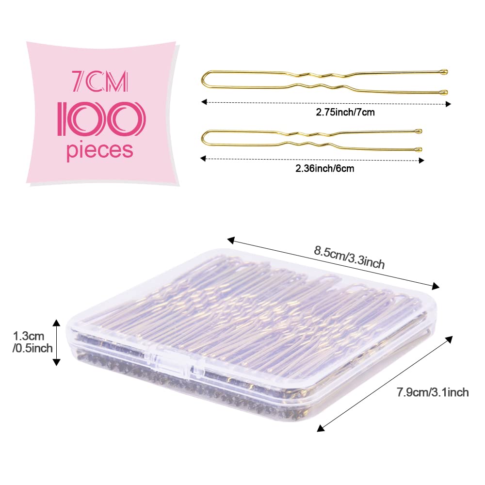 TsMADDTs Horquillas para el cabello en forma de U de 2.75 pulgadas, horquillas grandes para cabello grueso, horquillas rubias para mujeres y niñas