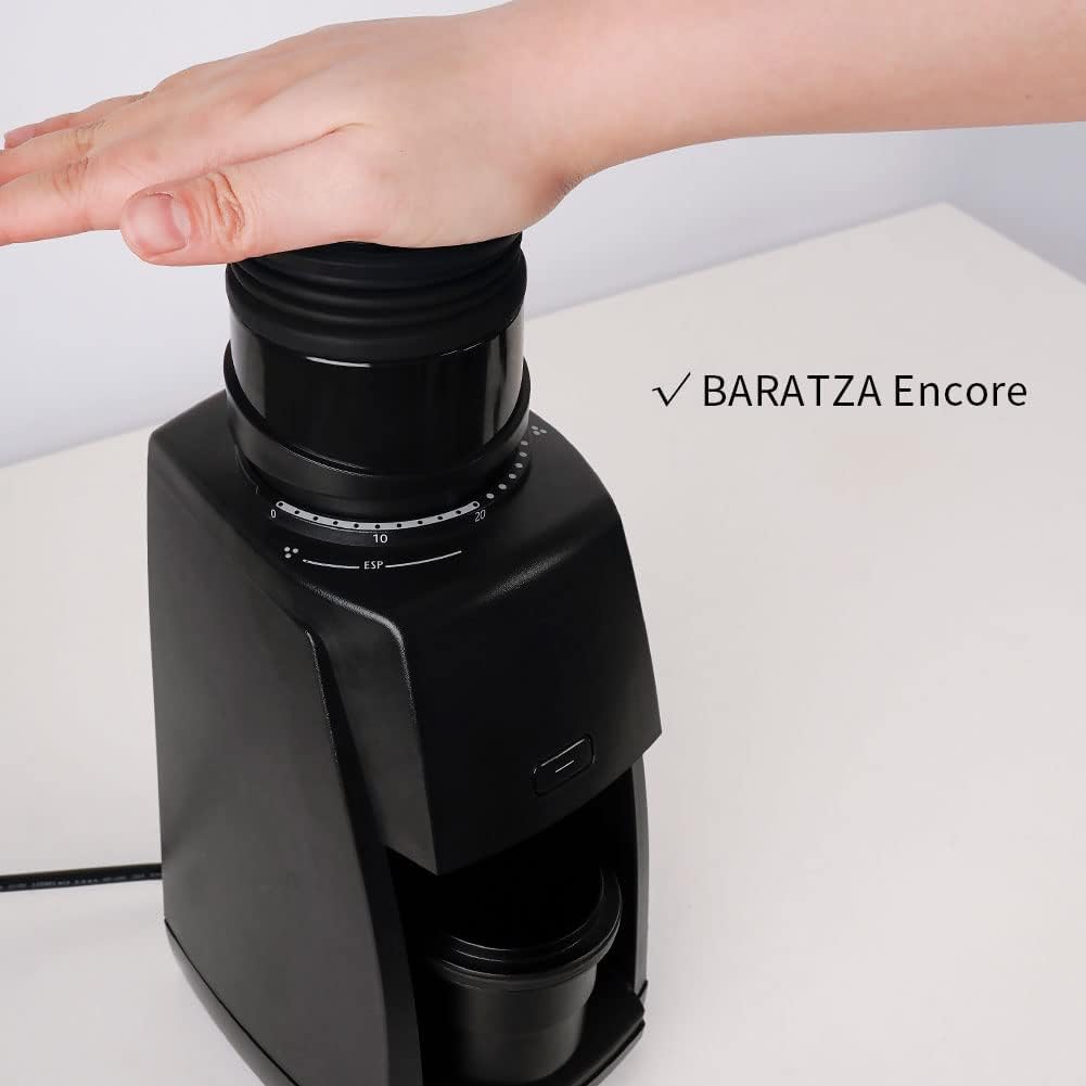 Molinillo de café de dosis única, compatible con Baratza Encore Molinillo de café de silicona con tapa mental para soplar granos de café residuales,