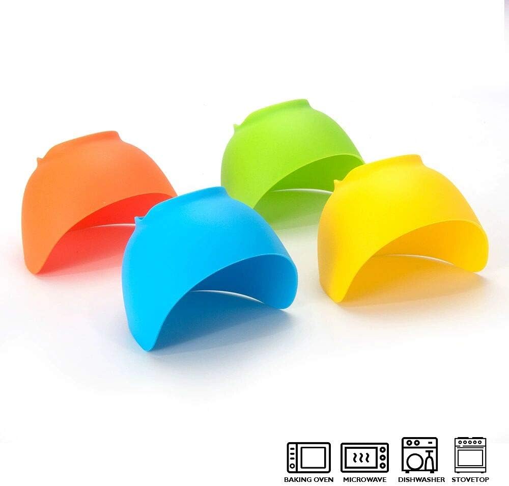 Cocedor escalfador de huevos, olla de huevos escalfados con soportes para anillos, taza de silicona antiadherente de grado alimenticio para