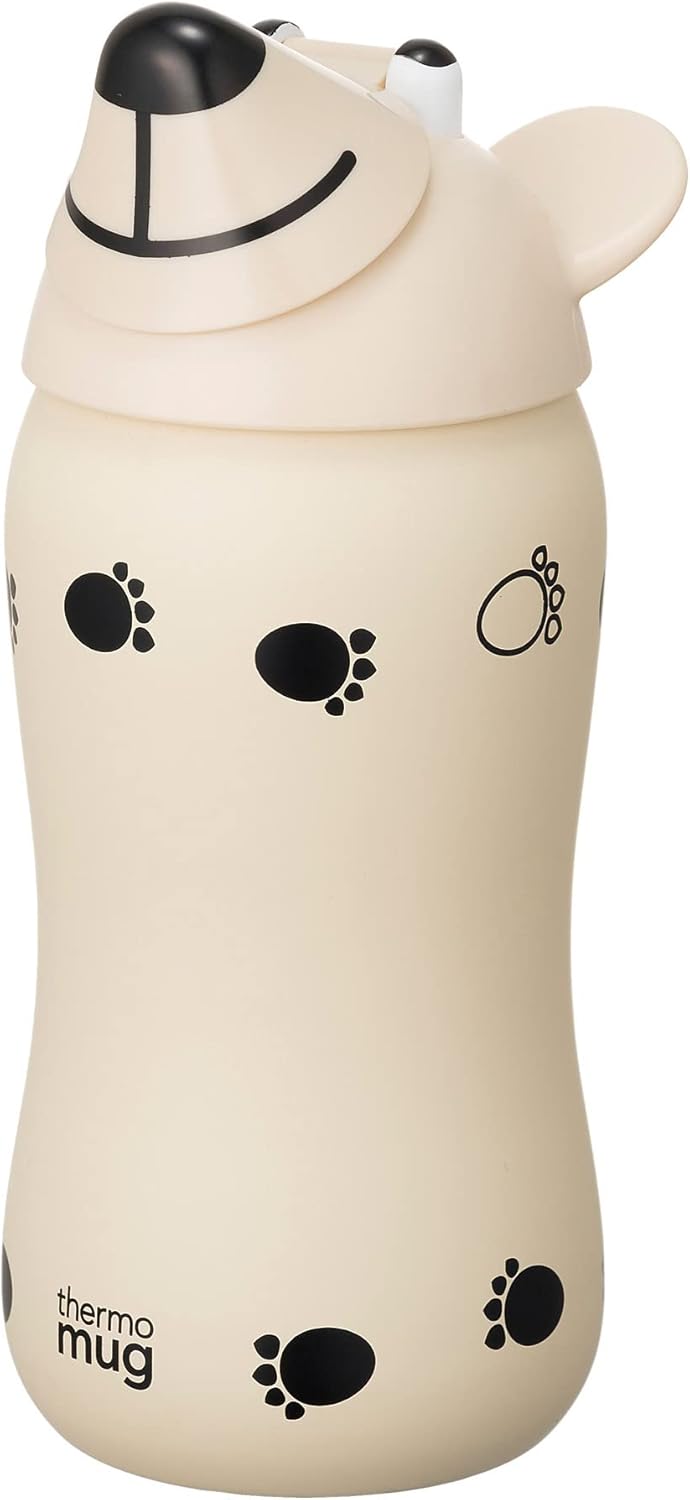 AB20-38 ANIMAL BOTTLE BEAR Sports Bottle, Animal Bottle, 12.8 fl oz (380 ml), Ivory