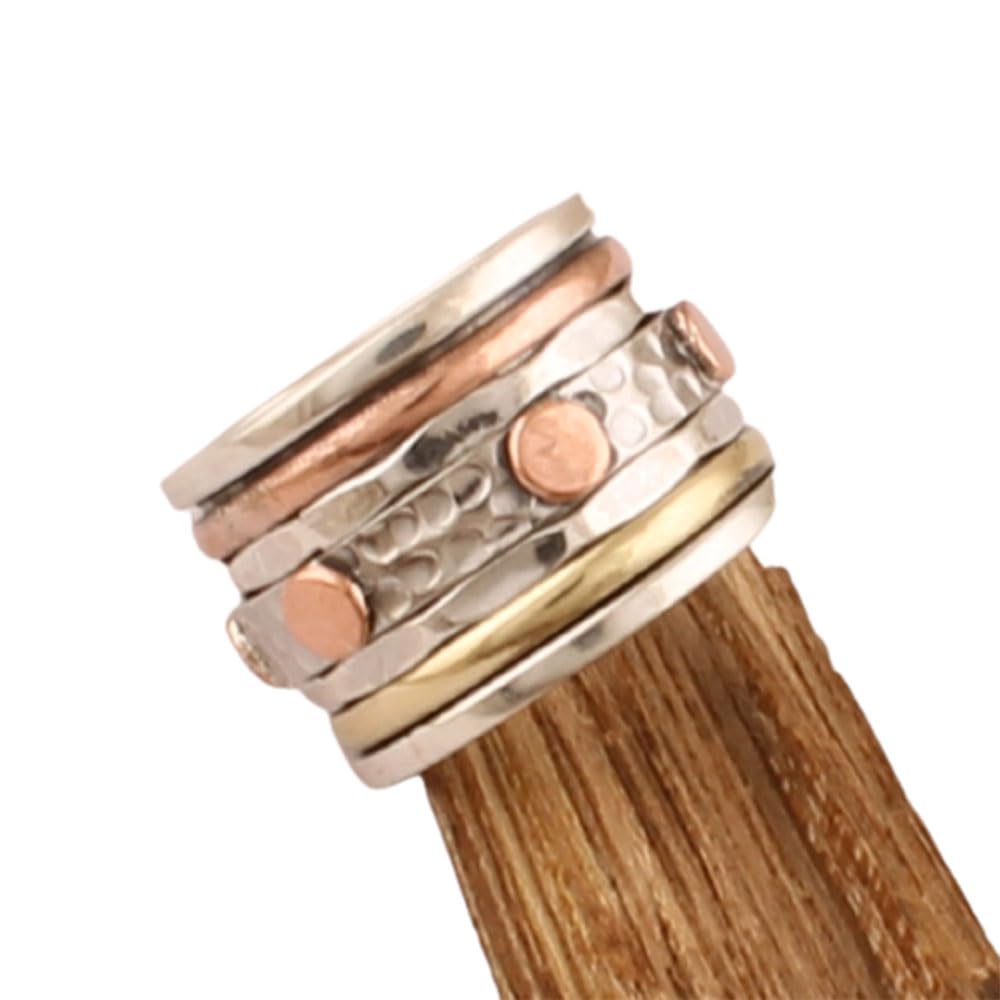 Spinner Silver Ring, Statement Silver Ring, Minimalist Silver Ring, 925 Silver Ring, Fidget Spinner Ring, Yoga Spinner Ring, Wide Band Rings,