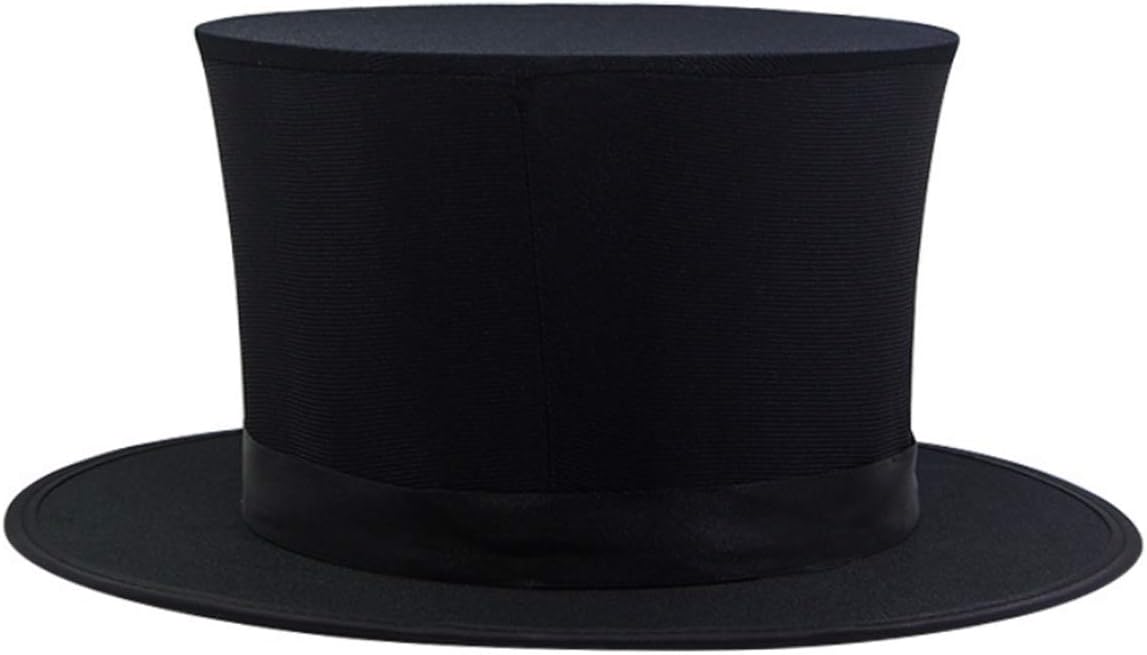 WSNMING Sombrero plegable de la parte superior del sombrero-mago plegable de la parte superior negra del sombrero de primavera del truco de la magia