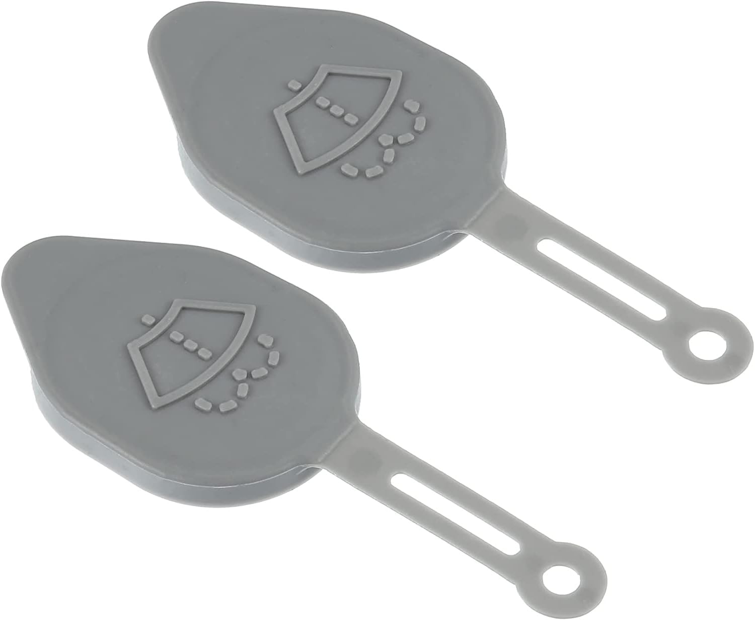 Unifizz Tapa de botella de depósito de líquido para limpiaparabrisas de automóvil, color gris, 2 piezas, cubierta de recuperación de refrigerante