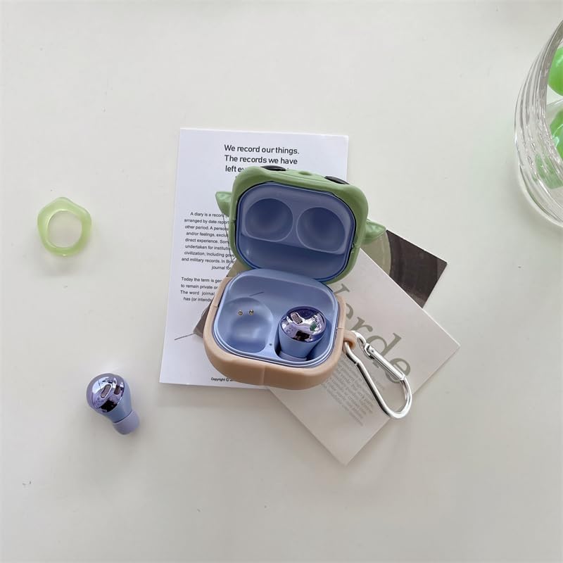 Funda protectora de silicona para auriculares con llavero para auriculares Samsung Galaxy Buds2 Pro (2022), Galaxy Buds 2 (2021), Galaxy Buds Pro