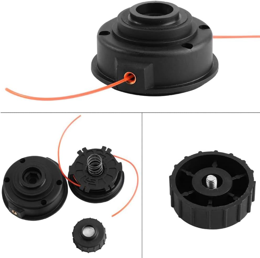 Realman Cabezal recortador con retenedor de carrete para Homelite F3040 F3050 GST18 HBC18 HBC28 HBC30i HLT15 HLT16 SX135 UT15152 UT15160 UT15170