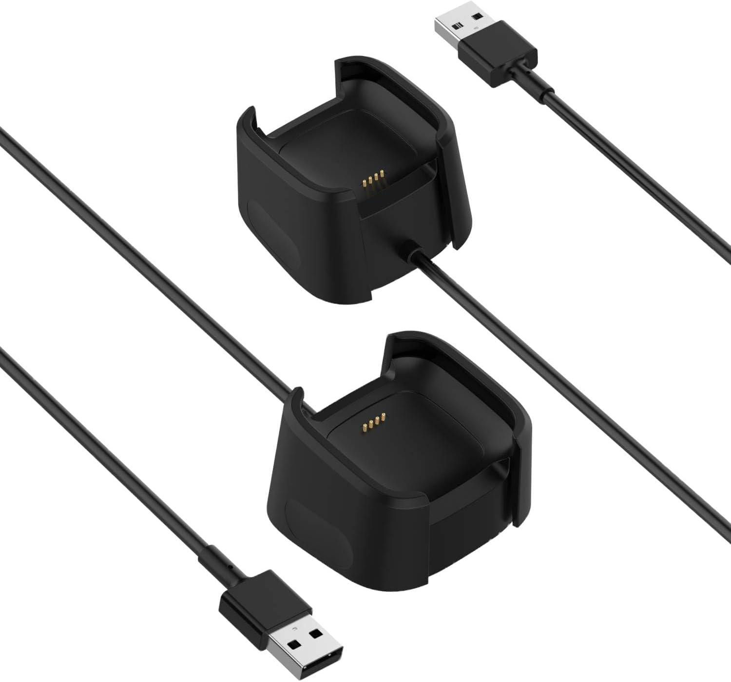 Cargador para Fitbit Versa 2, 2 unidades, 3.3 pies cable de carga de repuesto (imán fuerte)