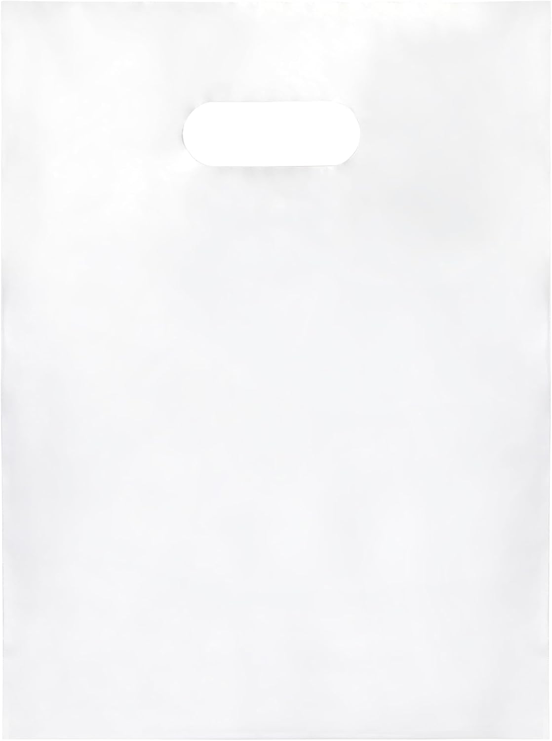 Choice Marts 100 bolsas de plástico transparente con asas de 2 mil, 12 x 15 pulgadas, bolsas de mercancía gruesas y brillantes, bolsas de compras
