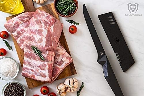 Dalstrong – Shadow Black Series – Cuchillo de acero HC alemán con revestimiento de nitruro de titanio negro, Acero HC alemán con revestimiento de