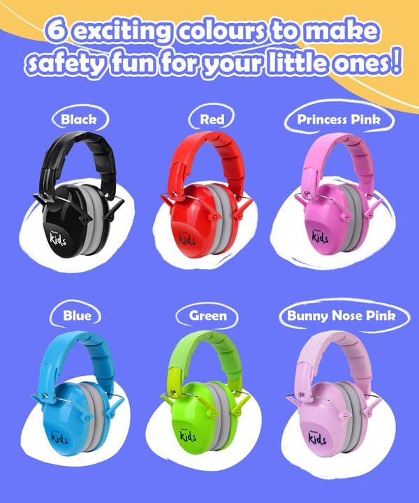 PROHEAR 032 2.0 Auriculares con cancelación de ruido para niños, reducción de ruido de 25 dB, orejeras sensoriales ajustables de protección de oídos