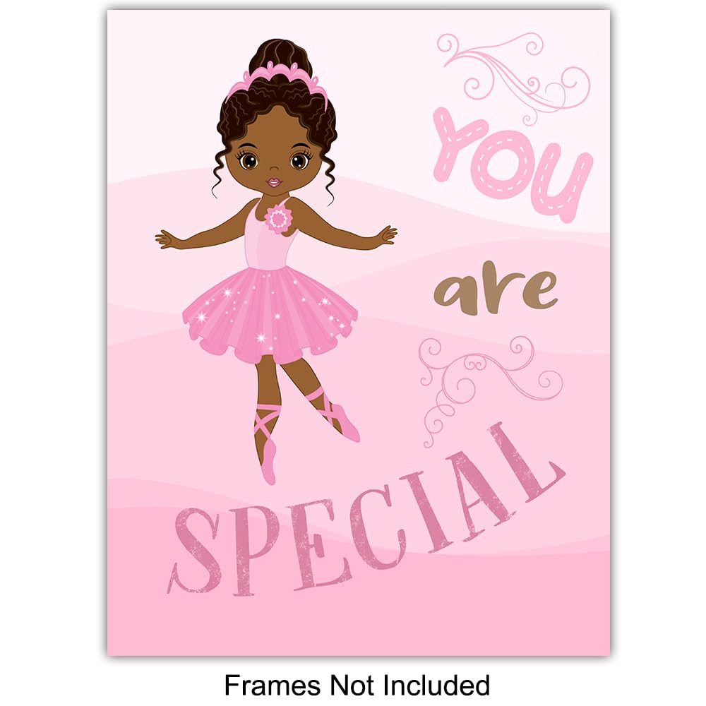 Black Girl Nursery Wall Decor 11×14 – Black Girl Magic Decor for Nursery, Toddler, Kids Room – Positive Quotes, Inspirational Positive Art – Pink