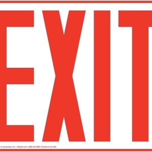 Letrero de salida Vinilo autoadhesivo permanente de 10 x 7 pulgadas para uso en interiores y exteriores J. J. Keller Cumple con los requisitos Letrero de salida Vinilo autoadhesivo permanente de 10 x 7 pulgadas para uso en interiores y exteriores J. J. Keller Cumple con los requisitos