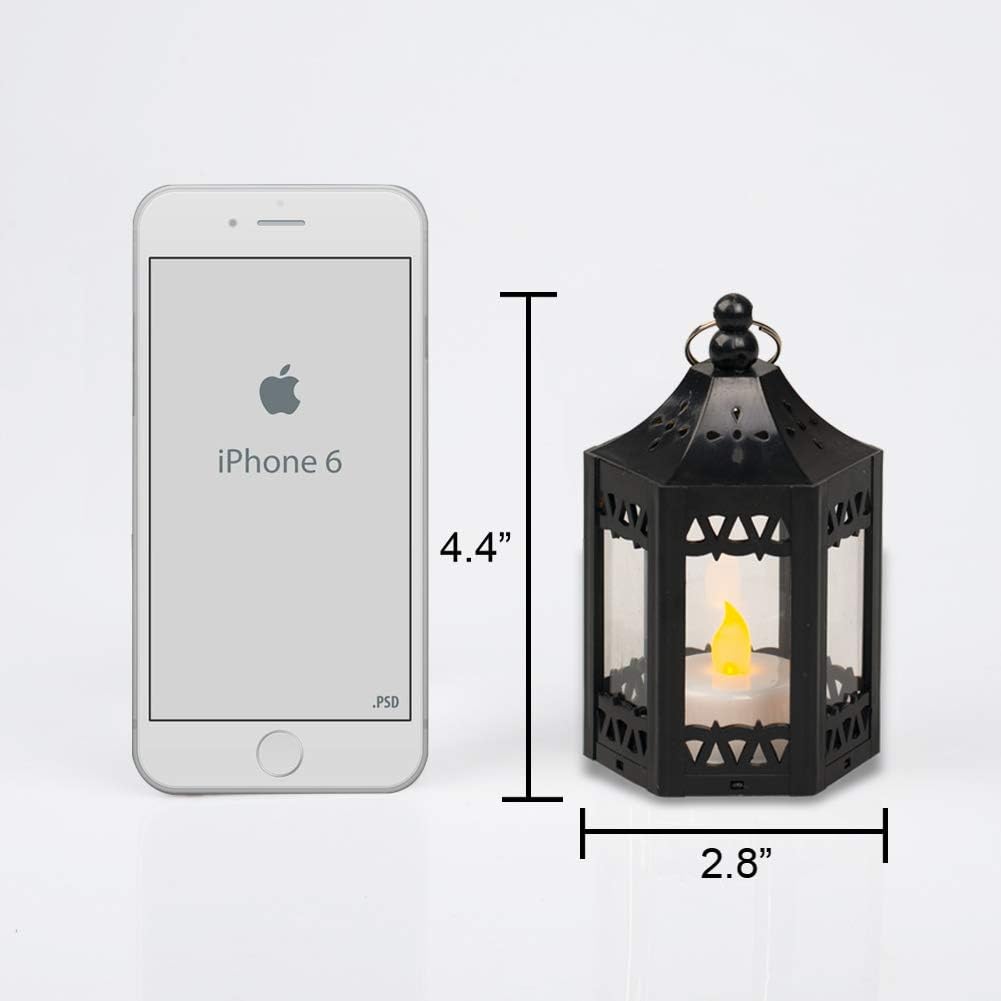 zkee Mini linterna de estrella con LED parpadeante, batería incluida, linterna colgante decorativa, linterna decorativa de Navidad, linterna de vela