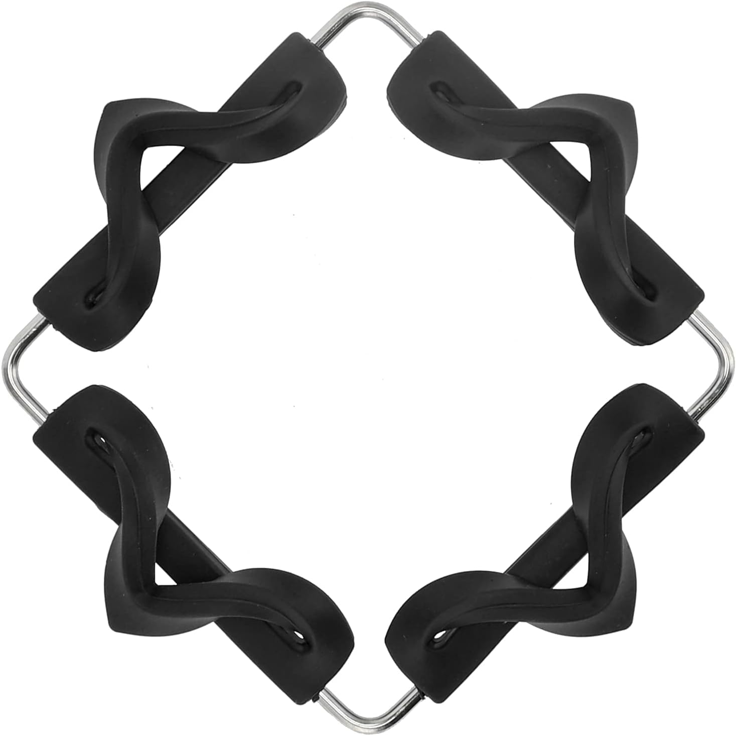 Alfombrilla de silicona de acero inoxidable para ollas calientes, posavasos antideslizantes, aislamiento térmico, plegable, mantel individual para