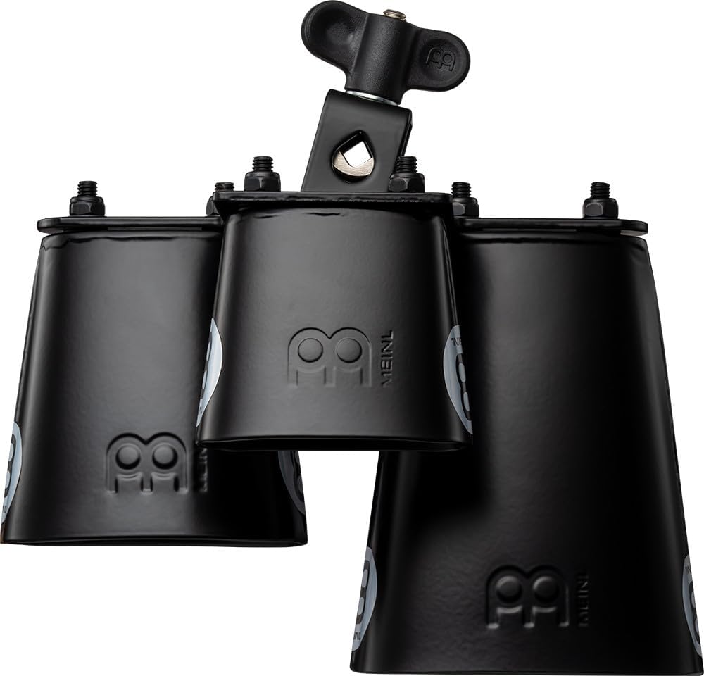 Meinl Percussion SLTRI-BK – Campana triple de acero con recubrimiento en polvo negro