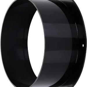 Brida de conector de conducto de 8 pulgadas (7.56 pulgadas) Placa de pared de ventilación recta de plástico negro para sistema de ventilación de Brida de conector de conducto de 8 pulgadas (7.56 pulgadas) Placa de pared de ventilación recta de plástico negro para sistema de ventilación de