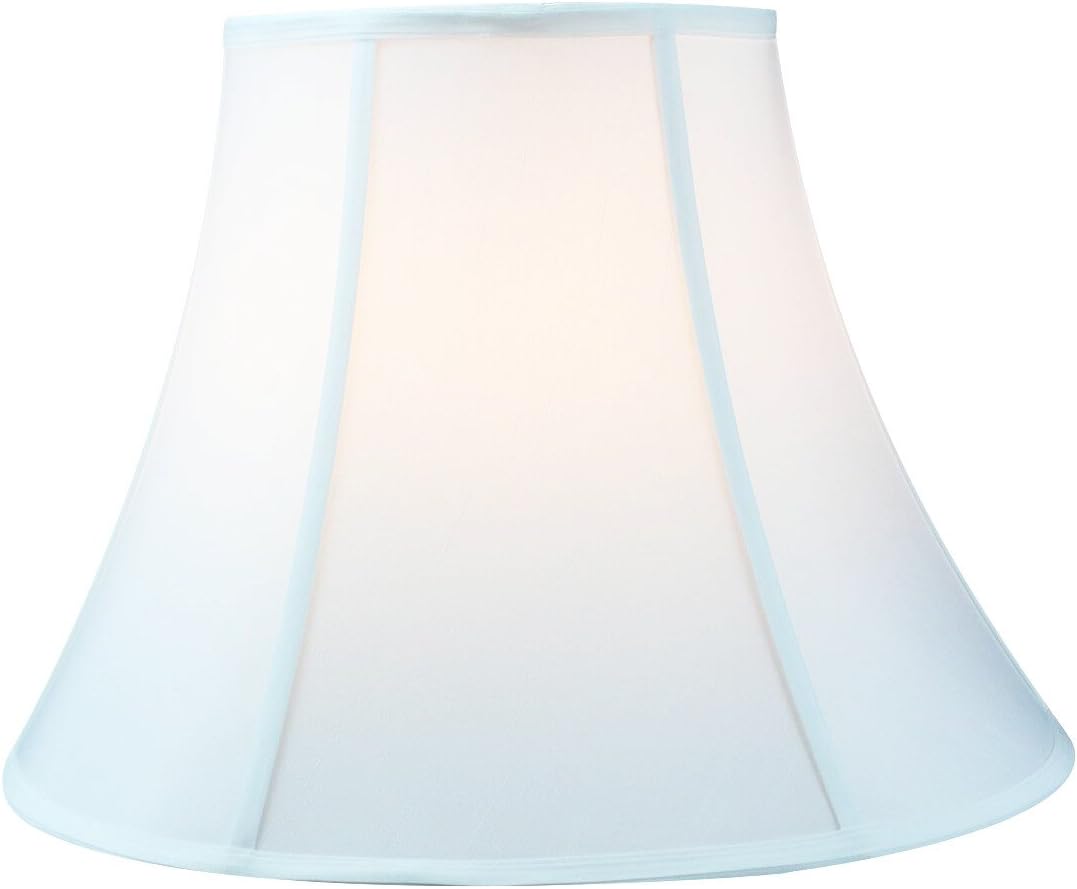 Pantalla Shantung de campana blanca de 9 x 18 x 13.5 pulgadas con instalador de araña de latón, perfecta para lámparas de mesa y pie, grande, color