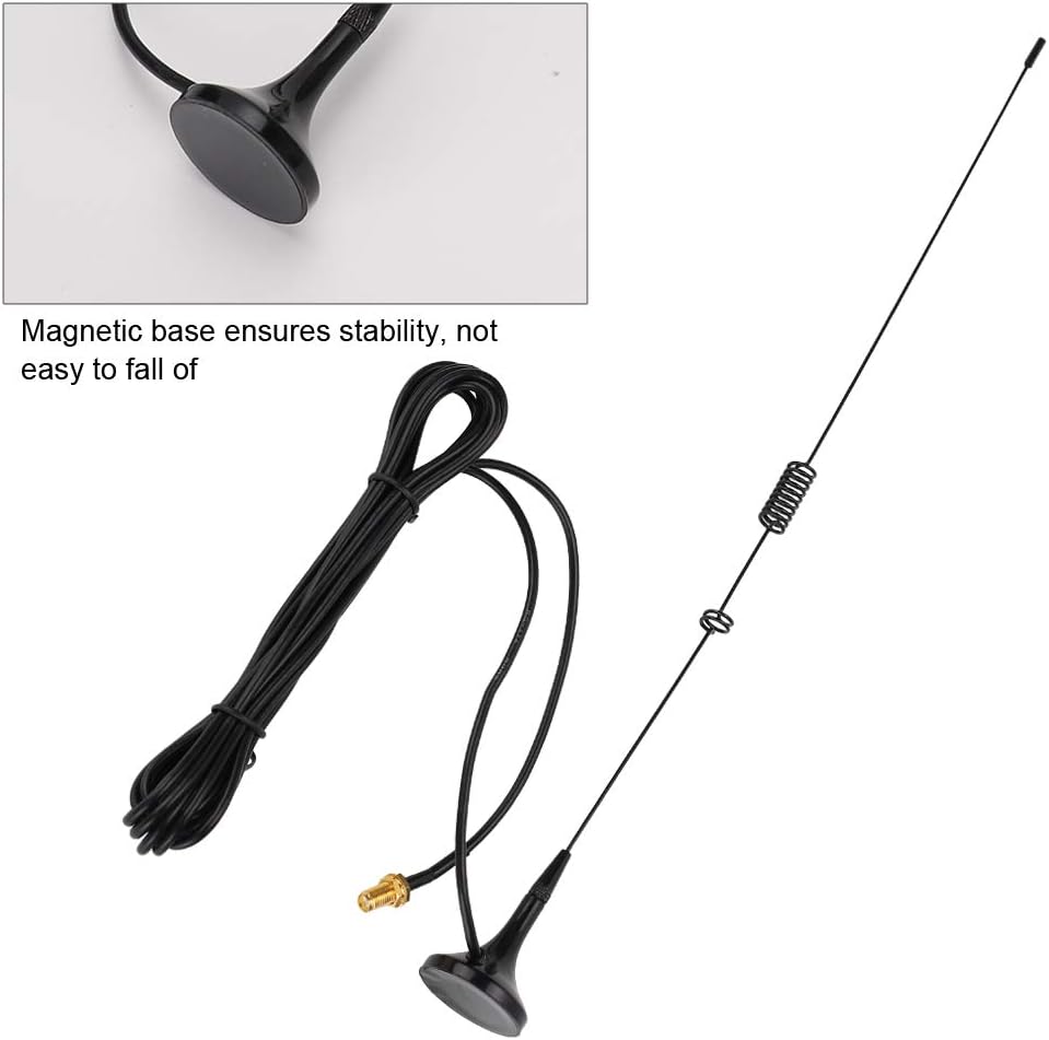 Antena de radio de doble banda VHF UHF 144430MHz Jamón Antena de radio de mano de dos vías Base magnética SMA Antena hembra para Kenwood UV-5R