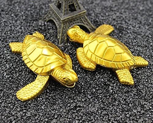 (Sin butano) Creativo Divertido Encendedor Butano Encendedor Metal Tortuga Dorada