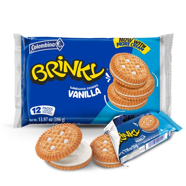 Brinky Biscuits USA, 24 galletas 12 piezas 1.16 oz (FRESA)