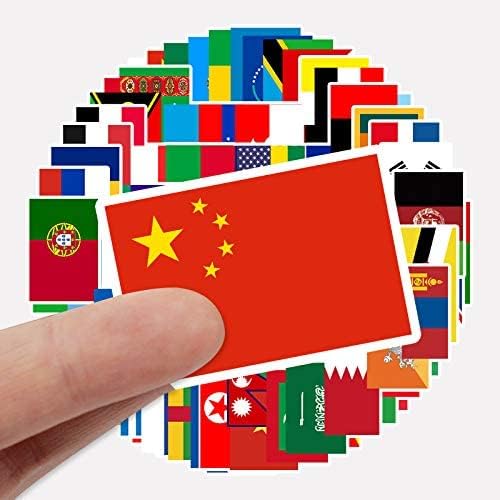 Calcomanías de banderas del mundo para computadora portátil (100 unidades), regalo para adolescentes, niños y niñas, calcomanías estéticas de