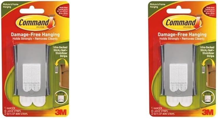 Command 17048-ES – Colgador universal para fotos, 3 pulgadas, Jumbo (paquete de 2)