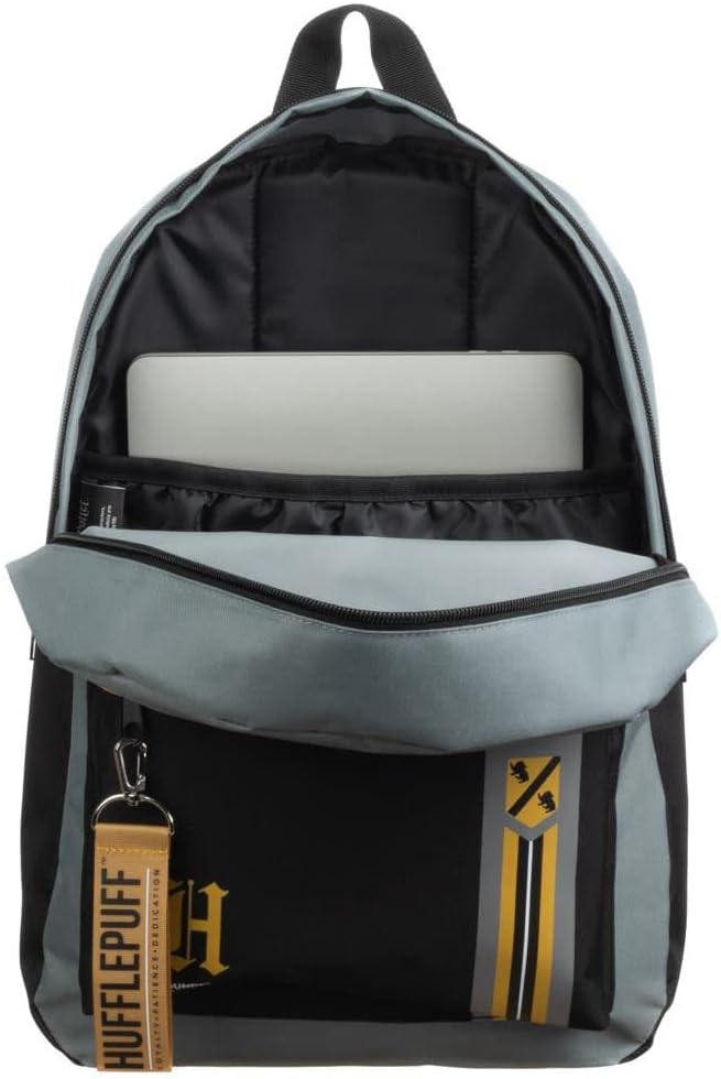 Bioworld Harry Potter Hufflepuff – Juego combinado de mochila para laptop de 16 pulgadas y cordón, Multi colorido, Personalizado