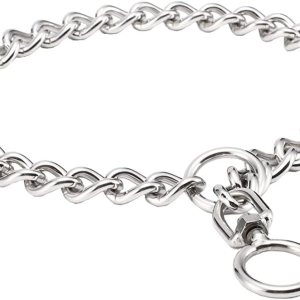 SGODA Collar de estrangulador de entrenamiento para perros con eslabón giratorio, acero inoxidable, 24 pulgadas, 0.138 in SGODA Collar de estrangulador de entrenamiento para perros con eslabón giratorio, acero inoxidable, 24 pulgadas, 0.138 in