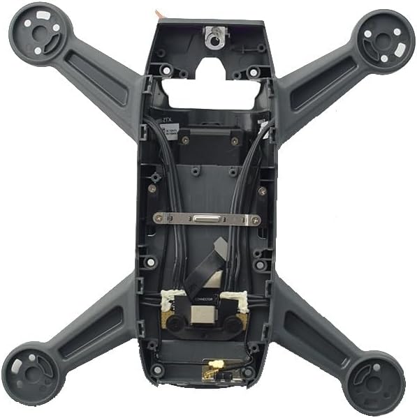 Carcasa de cuerpo de marco medio con apéndice para DJI Spark Repalcement Dron, piezas de reparación de accesorios (color  con accesorios)