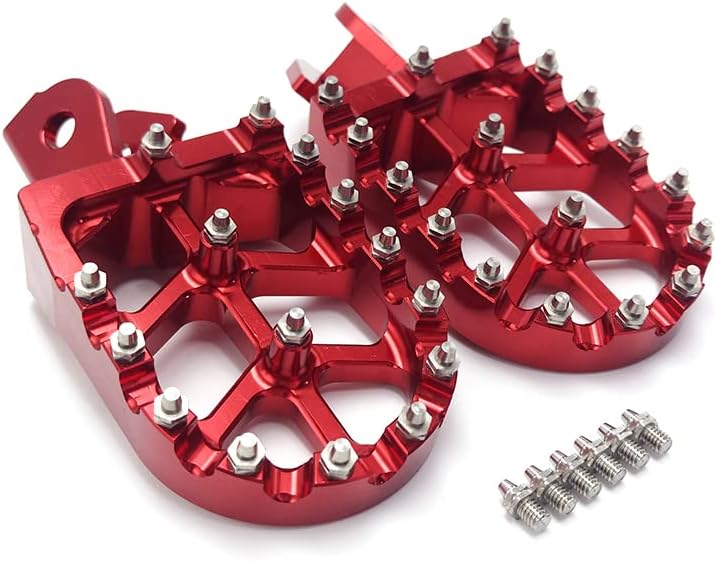 Estriberas de motocicleta para SurRon, soporte CNC para accesorios SurRon, Light Bee SurRon CRF150F CRF230F (rojo)